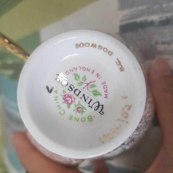 Windsor Bone China Teacup And Saucer With Gold Lace ANd Dogwood Pattern EUC - Picture 11 of 13